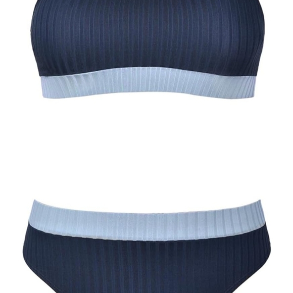 CUPSHE Women's Bikini Sets Hign Waisted Scoop Neck Wide Adjustable Straps Color - Picture 4 of 6